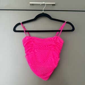 NEVER WORN Hot Pink Aritzia Babaton Luxuor Top/Corset Zipper Back